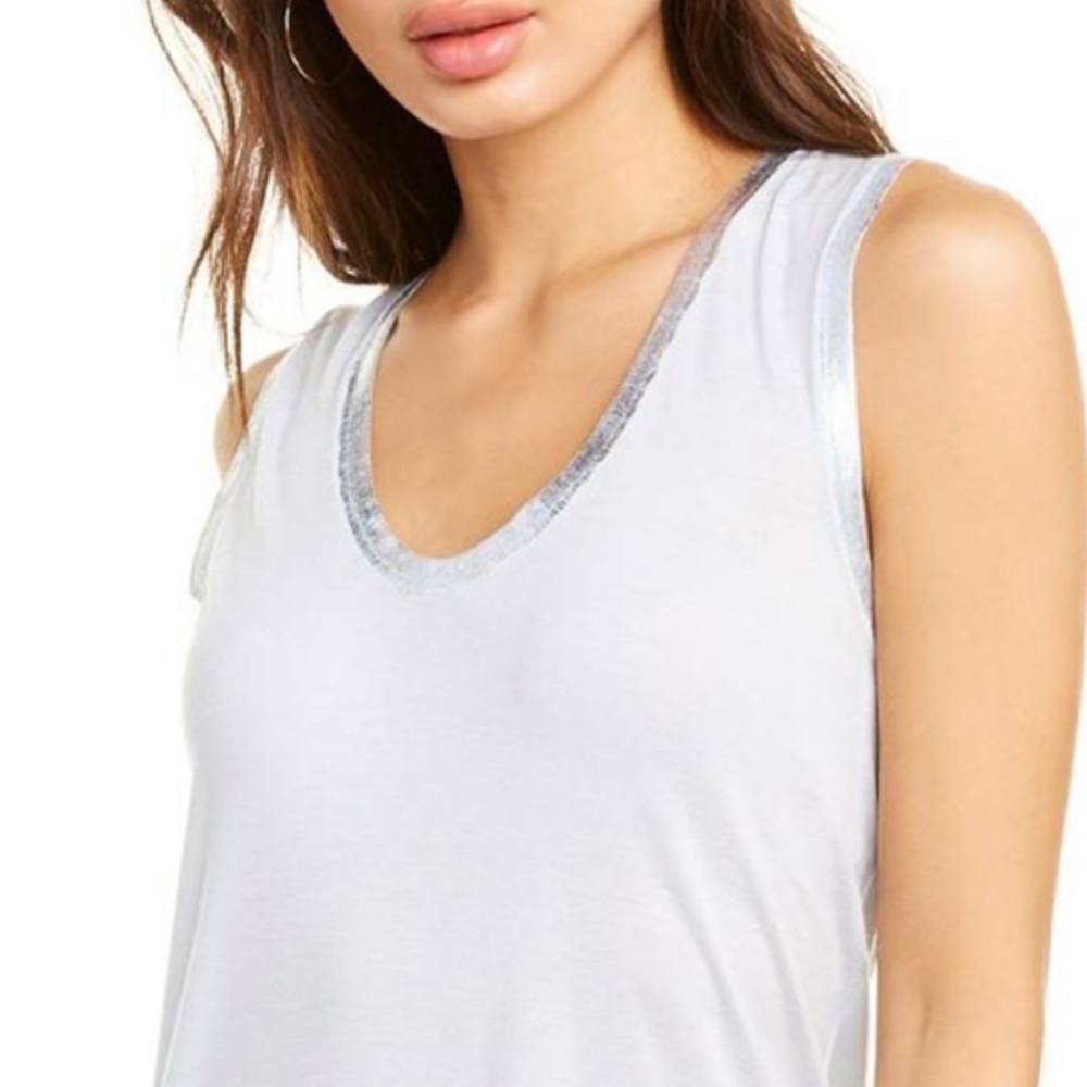 Zadig & Voltaire Tam Foil Tank Light Blue
